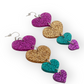 Ruffle Army korvakorut Glitter Heart Garland, remix