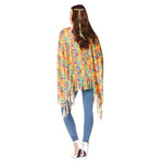 Poncho + päänauha Flower Power