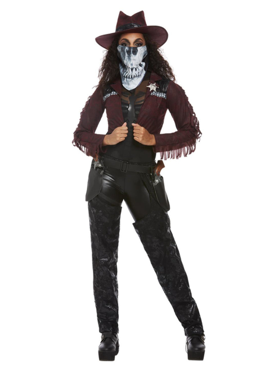 Dark Spirit cowgirl Deluxe (takki, chapsit, asevyö, hattu ja huivi)