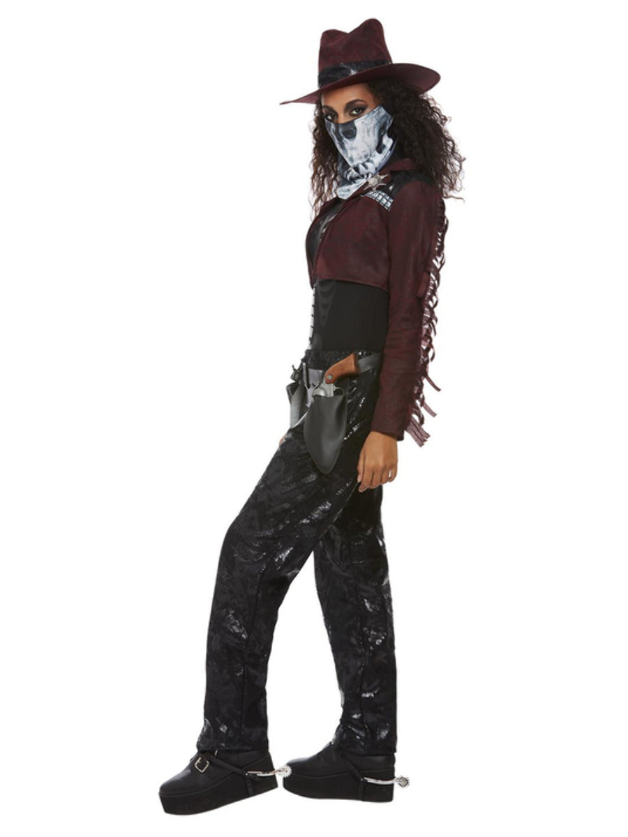 Dark Spirit cowgirl Deluxe (takki, chapsit, asevyö, hattu ja huivi)