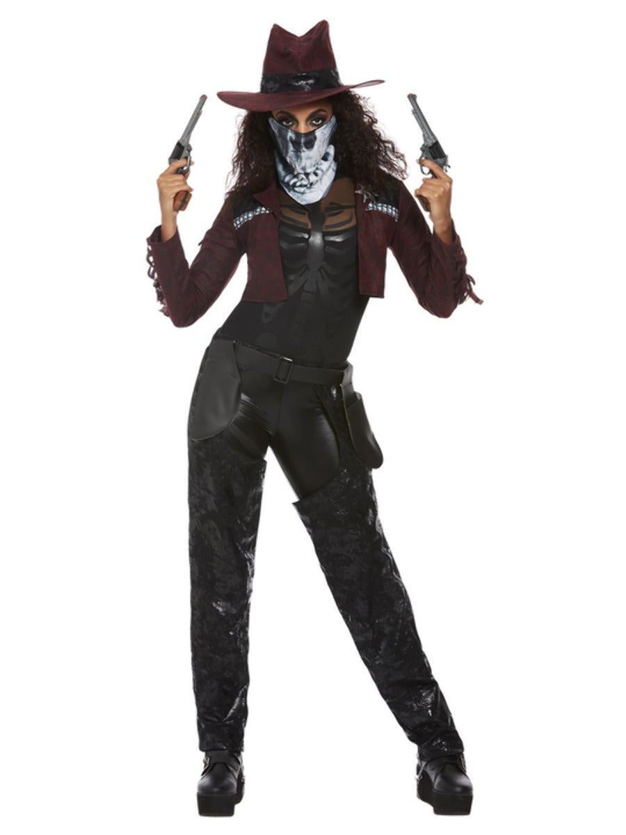 Dark Spirit cowgirl Deluxe (takki, chapsit, asevyö, hattu ja huivi)