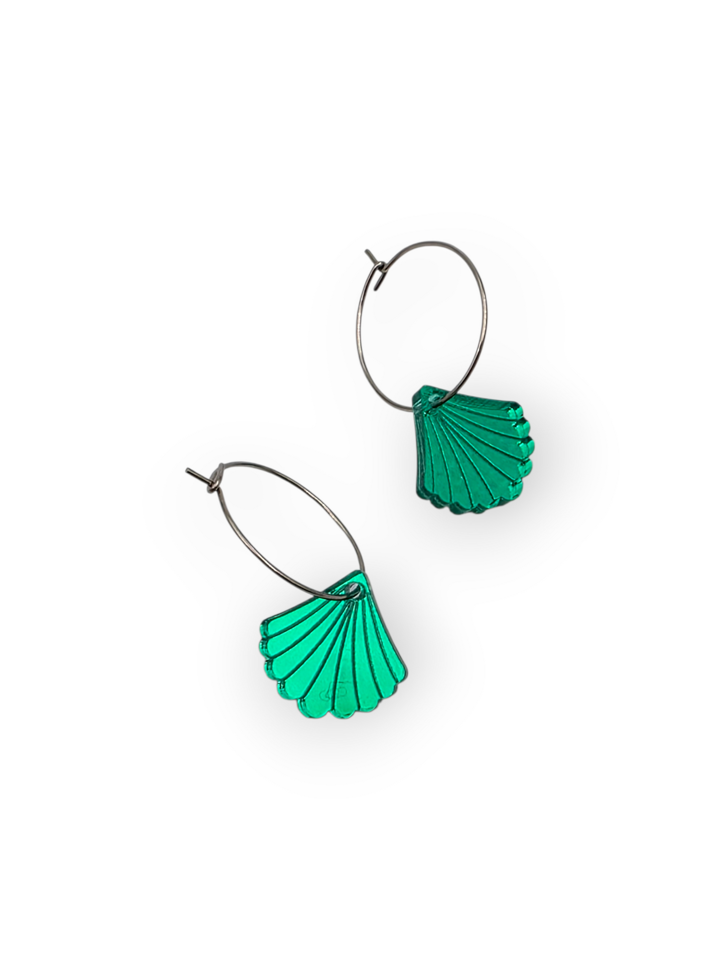 Ruffle Army korvakorut Mini Seashell, emerald green