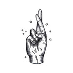 Siirtokuvatatuointi Fingers Crossed (2 arkkia)