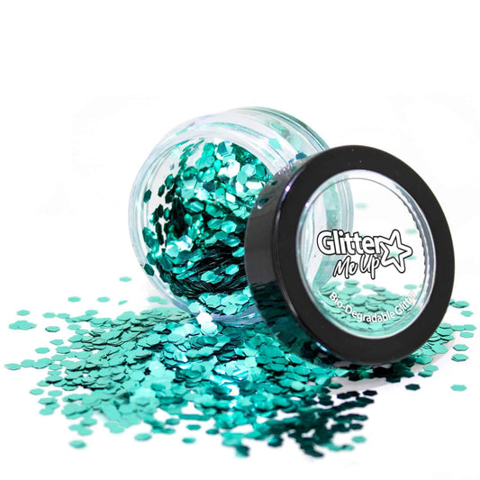 Biohajoava glitterhiutale Aqua Marine