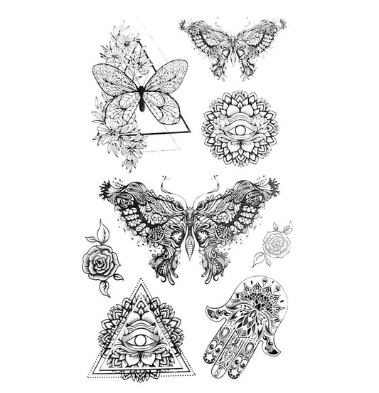 Siirtokuvatatuoinnit Gothic Butterflies