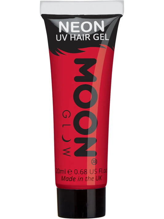 MoonGlow uv-valoissa hohtava hiusgeeli, punainen (UV)
