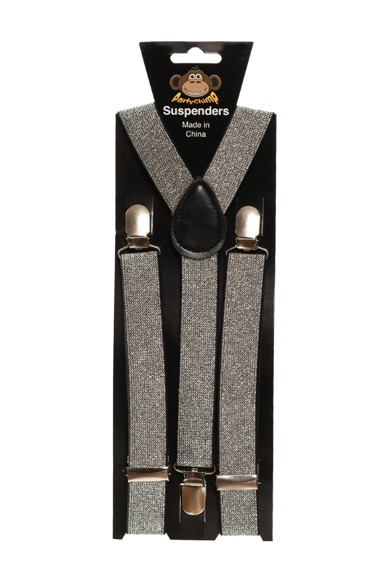 Metallikiiltoiset henkselit, hopea