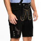 Aidot Oktoberfest Lederhosen nahkahousut, musta (L-5XL)