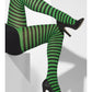 Raidalliset sukkahousut, musta ja vihreä