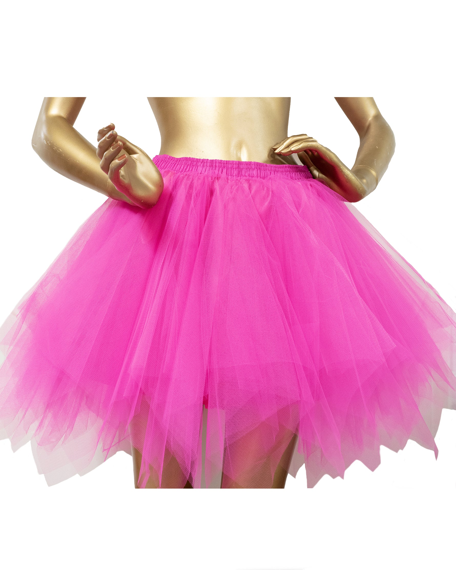 Vuoritettu tyllihame Pixie Deluxe, kirkas pinkki (UV)