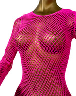 One Size verkkomekko, neonpinkki (XS-M)