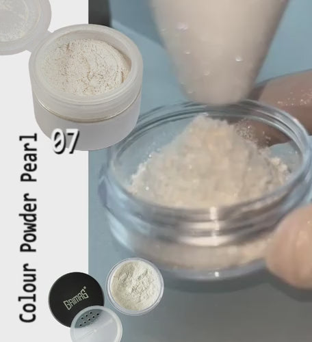 GRIMAS Colour Powder Pearl (vedenkestävä irtopuuteri) 07, helmiäishopea 10ml