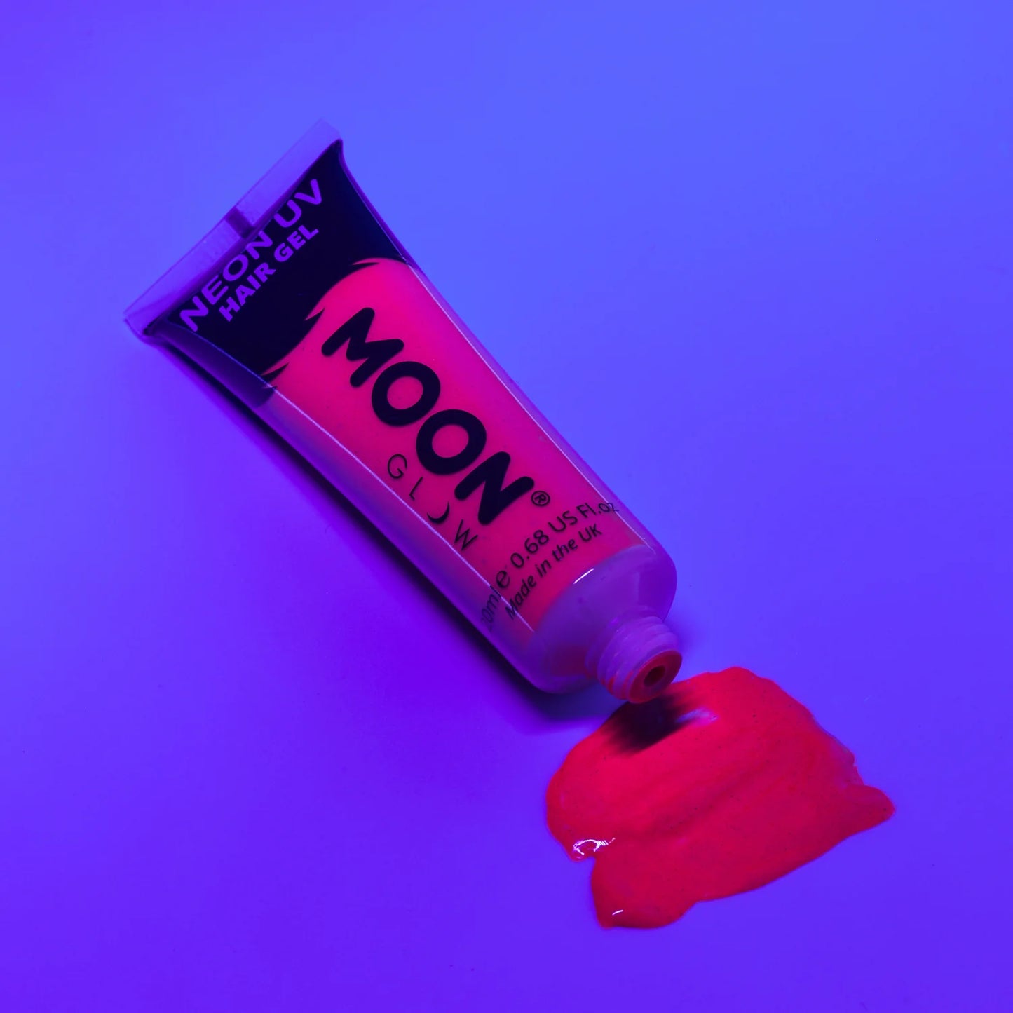 MoonGlow uv-valoissa hohtava hiusgeeli, punainen (UV)
