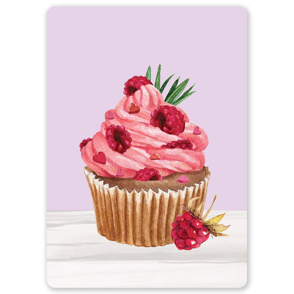 Postikortti Raspberry Cupcake
