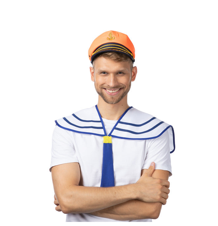 Reivilaivan kapteenin lakki, neonoranssi (UV)