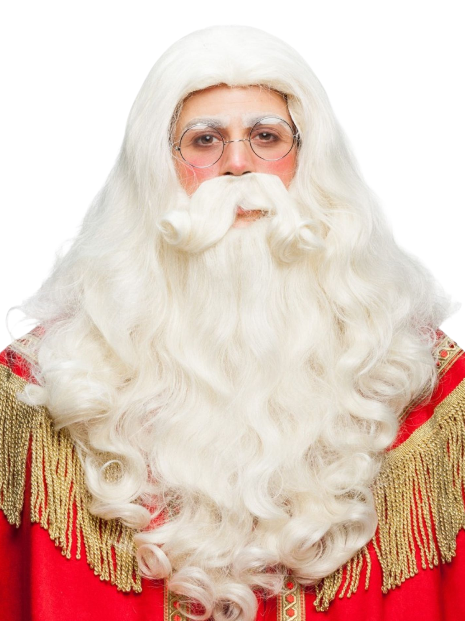 Joulupukin parta, erilliset viikset ja peruukki Nikolaus