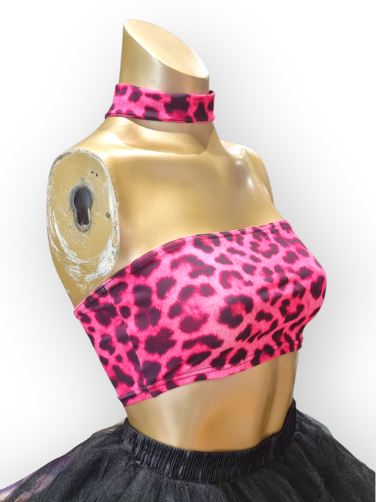 Tuubitoppi Leopard Pink