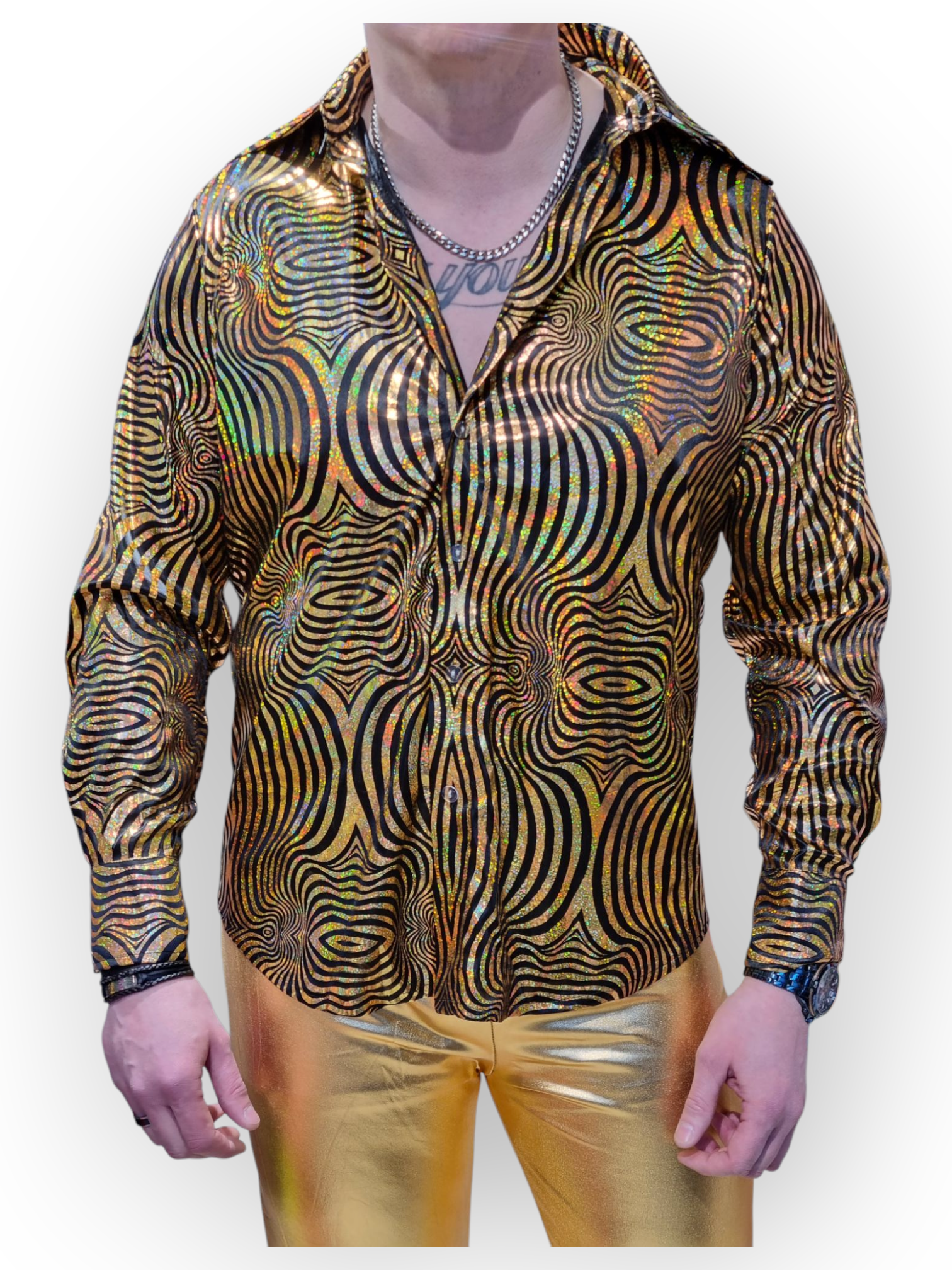 Holografinen discopaita, kulta