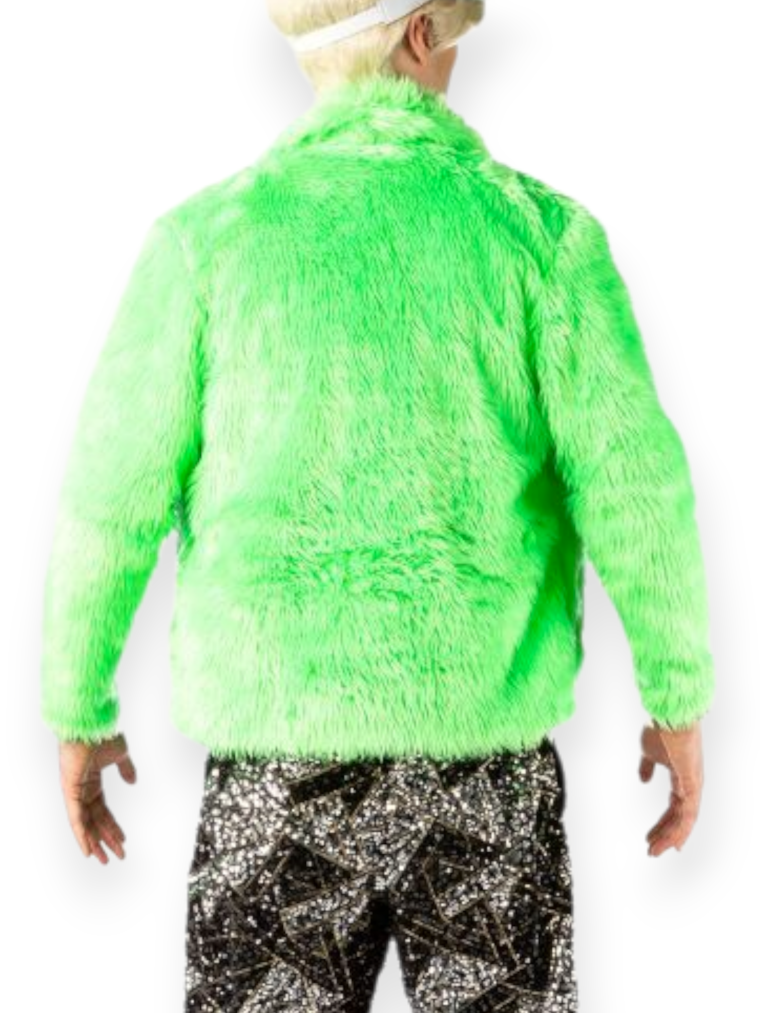 Bilemonsterin pörrötakki, neonvihreä (UV)