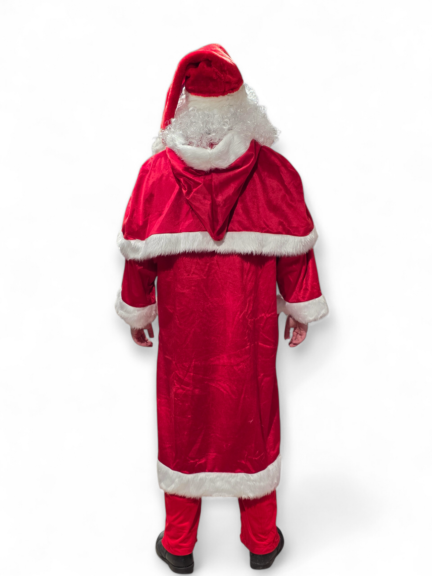 Joulupukin mantteli kiinteällä viittaosalla (koko L-XXL)