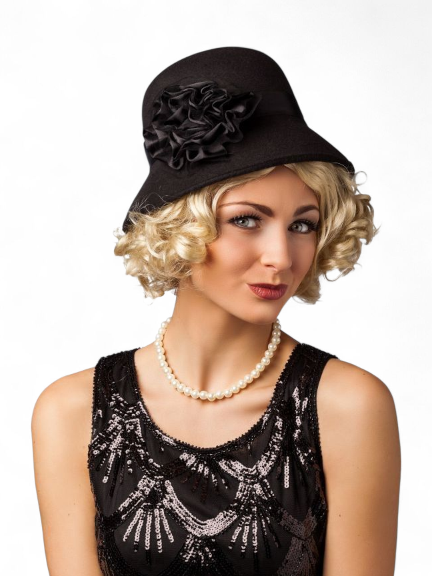 Vintagehenkinen huopahattu Flapper