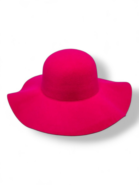 Leveälierinen hattu, pinkki