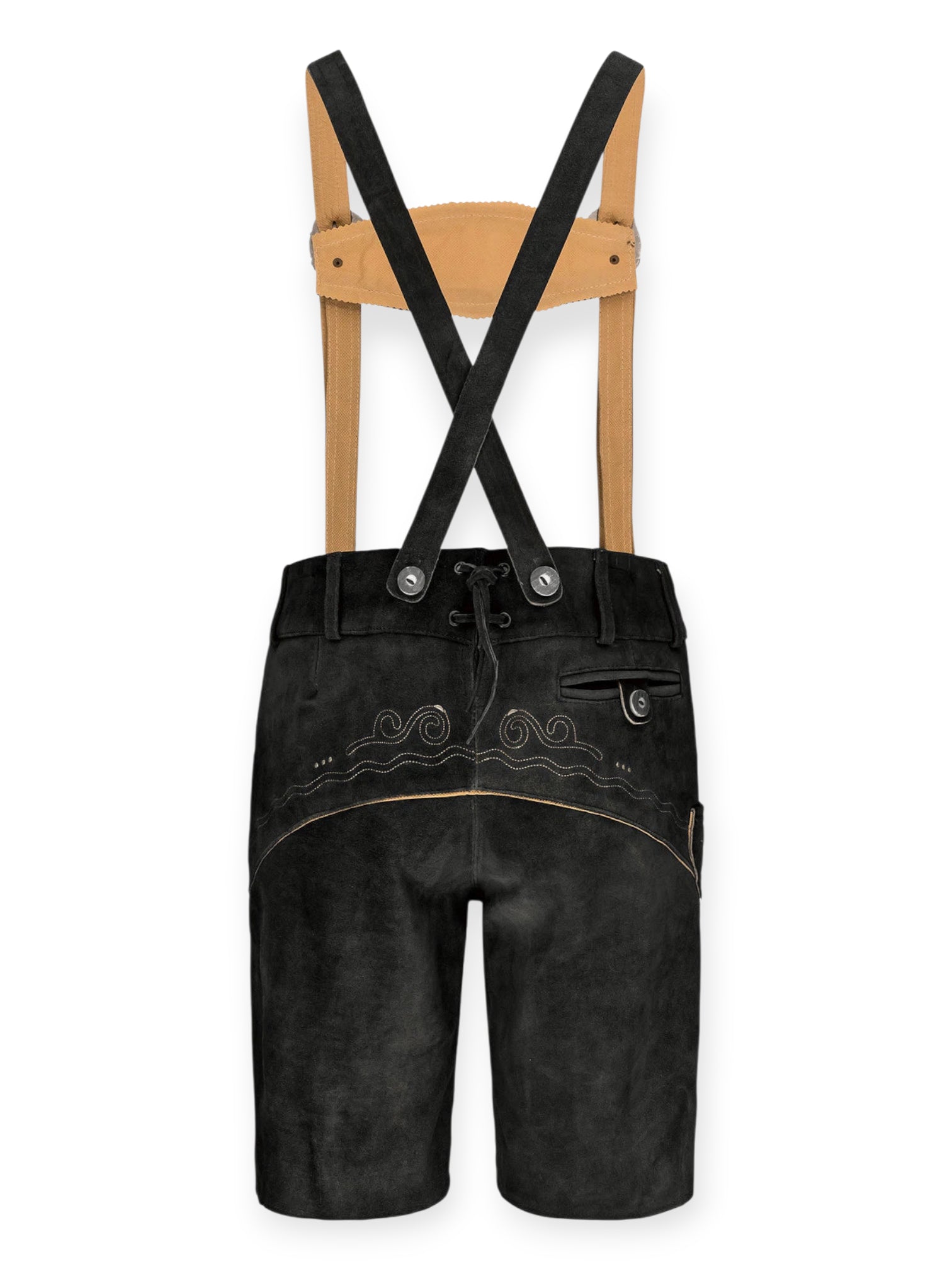 Aidot Oktoberfest Lederhosen nahkahousut, musta