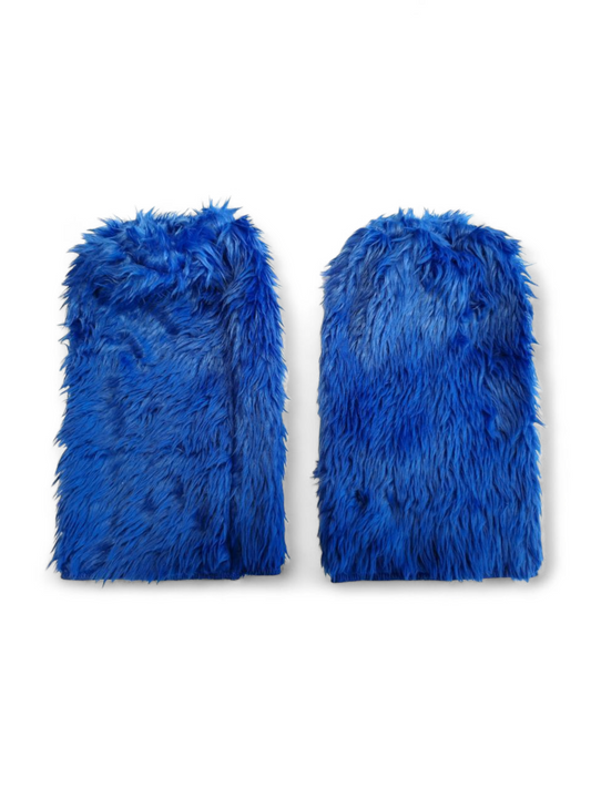 Säärystimet Fluffy, sähkönsininen (UV)