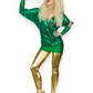 Överikasari lepakkohihapaita, glittervihreä (M-XL)