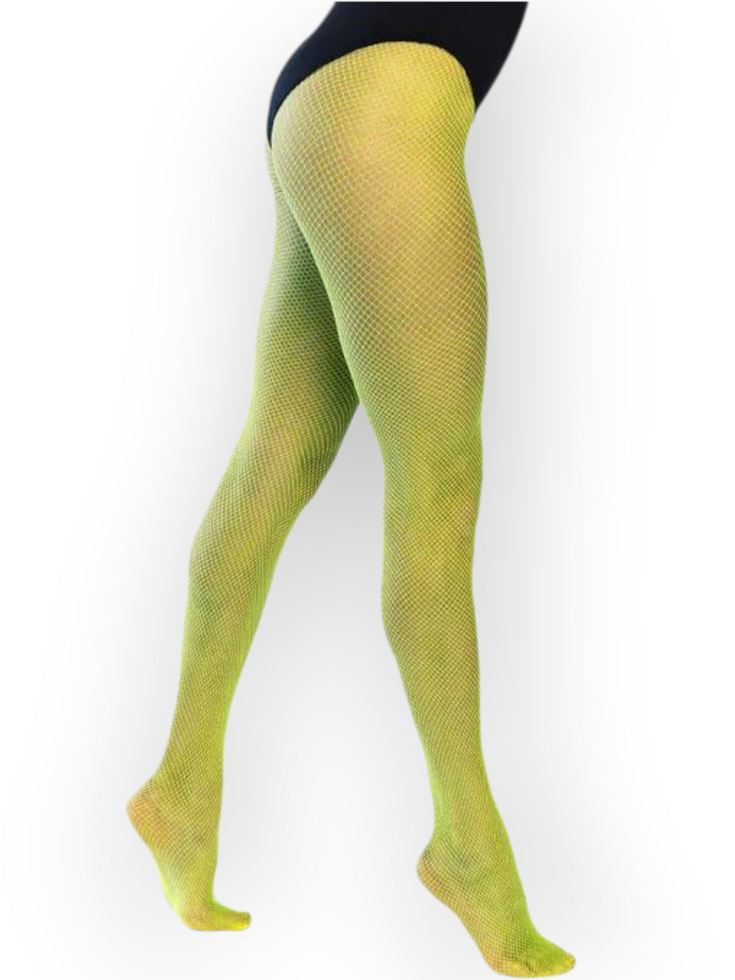 Verkkosukkahousut Fishnet (pienellä verkolla), neonvihreä (UV)