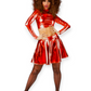 Lyhythelmainen hame Disco Babe, punainen