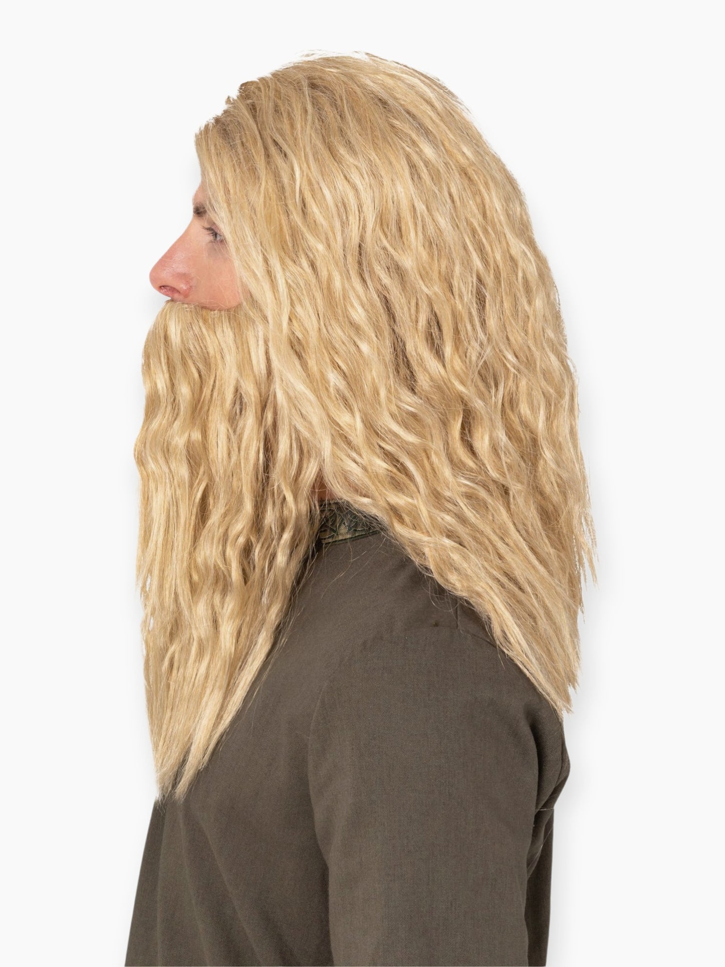 Peruukki ja parta Vaalea Viikinki