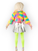 Lyhythelmainen hame Disco Babe, hopea