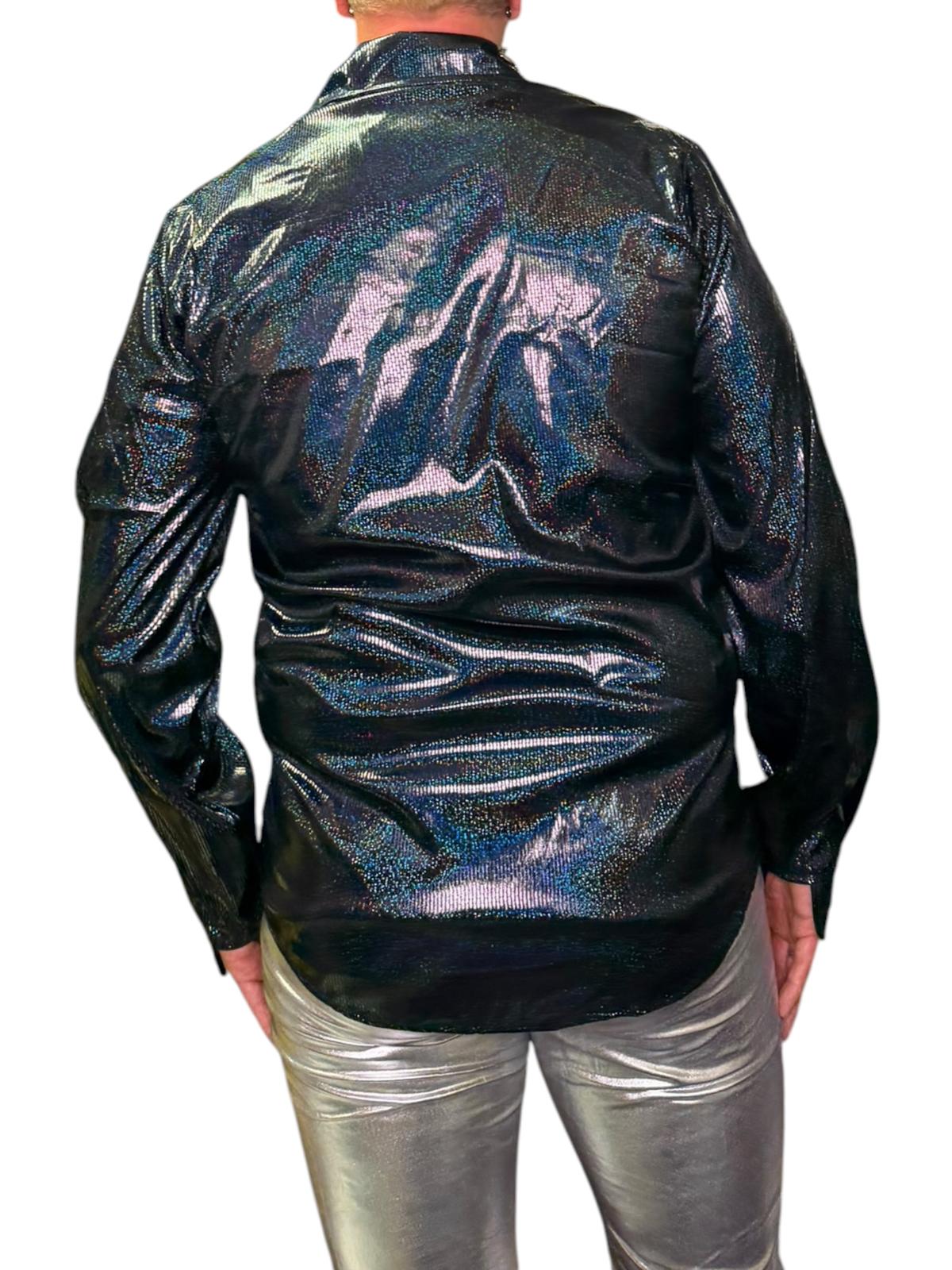 Kimaltava bilepaita Disco Star, musta