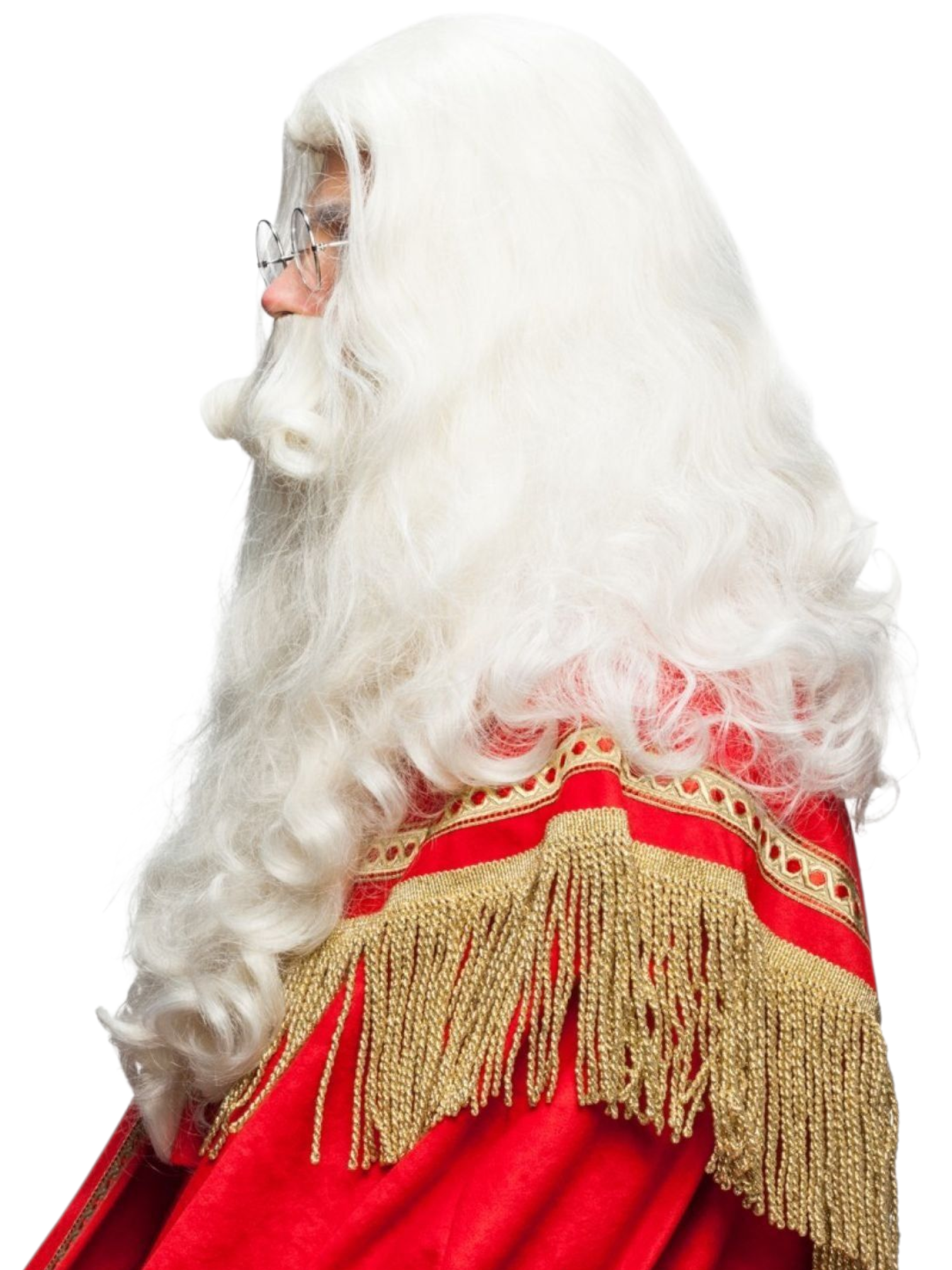 Joulupukin parta, erilliset viikset ja peruukki Nikolaus