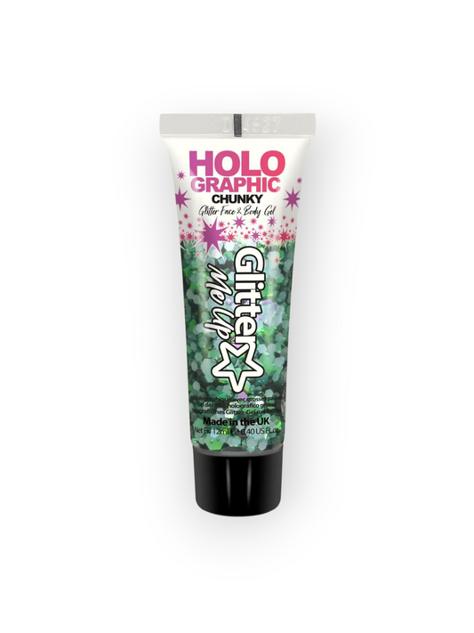 PaintGlow Holographic Chunky Glitter Gel, Turquoise Envy