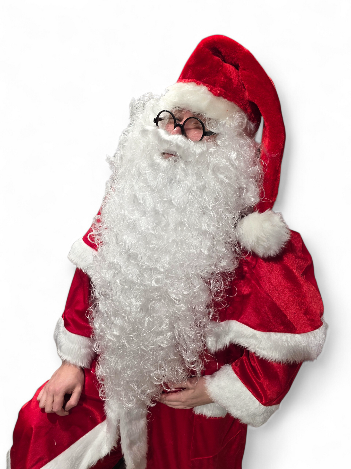 Joulupukin mantteli kiinteällä viittaosalla (koko L-XXL)