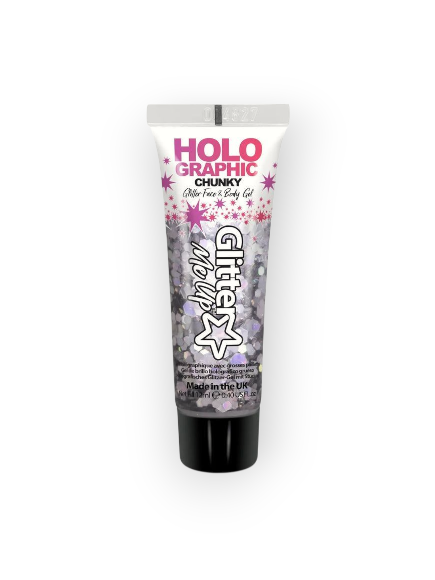PaintGlow Holographic Chunky Glitter Gel, Intergalactic Silver
