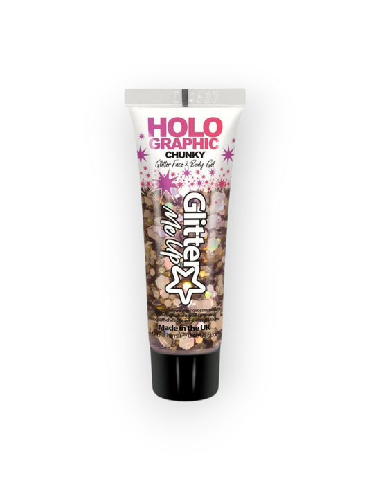 PaintGlow Holographic Chunky Glitter Gel, Golden Girl