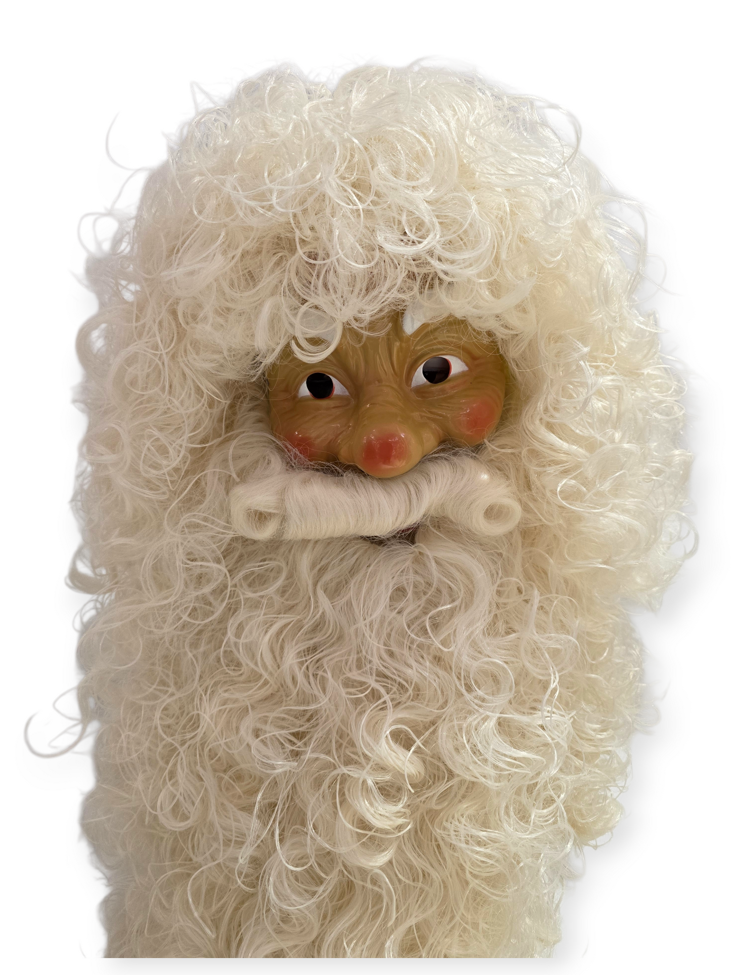 Joulupukin parta ja peruukki Classic Extra Long, luonnonvalkoinen