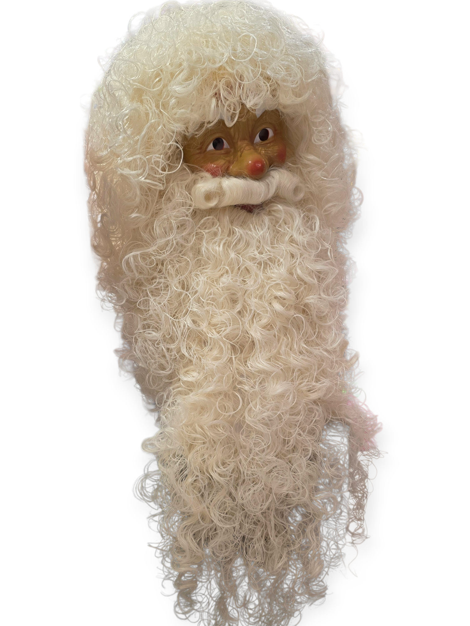 Joulupukin parta ja peruukki Classic Extra Long, luonnonvalkoinen