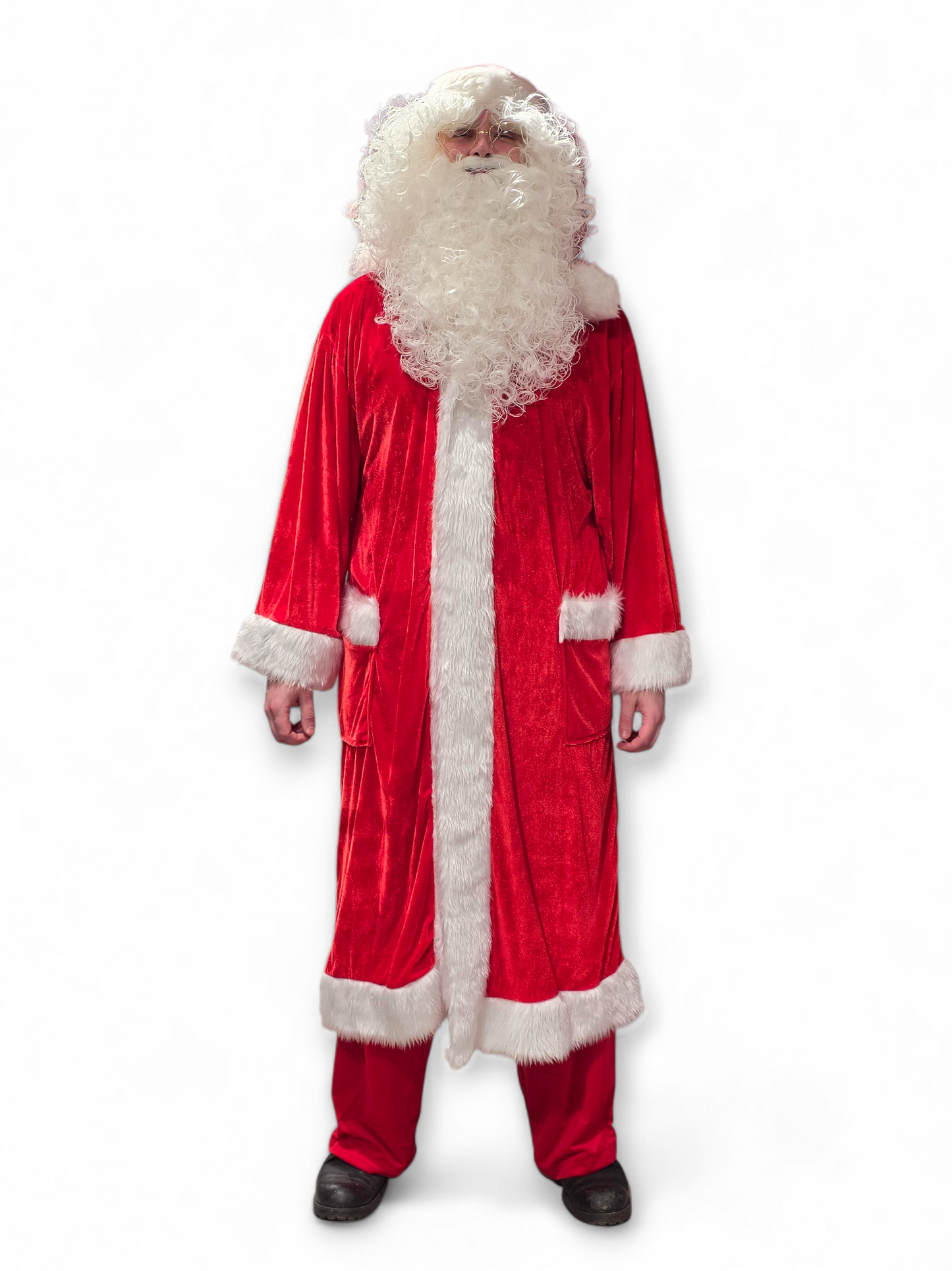 Joulupukin mantteli, joustava kangas