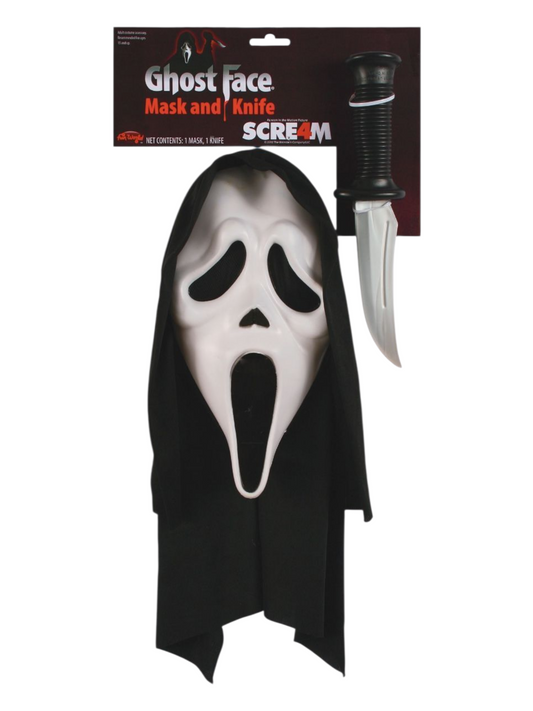 Scream™ Ghost Face naamari + veitsi