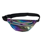 Vyölaukku kahdella taskulla, holografinen oil slick