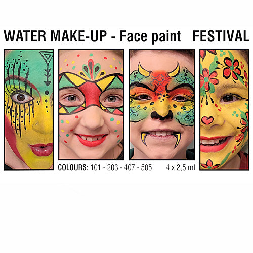 Grimas Water Make-up paletti 4kpl, Festival