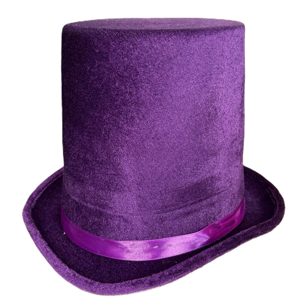 Korkea samettipintainen silinteri, violetti