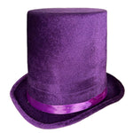 Korkea samettipintainen silinteri, violetti