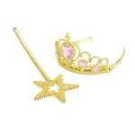 Prinsessan tiara + taikasauva, kulta