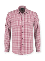 Oktoberfest ruudullinen kauluspaita Premium, punainen (M-5XL)
