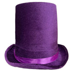 Korkea samettipintainen silinteri, violetti